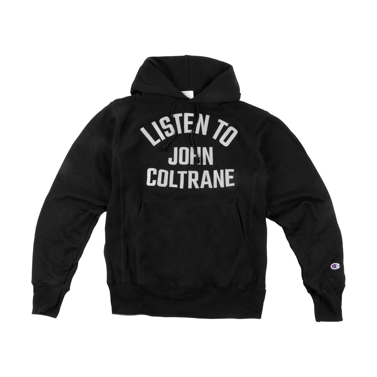 Listen To John Coltrane Embroidered Black Champion Hoodie